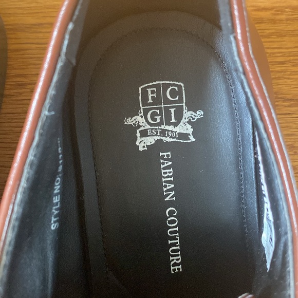 Men's Fabian Couture Monaco Brown Dress Shoes Oxfords Square Toe Lace Up 14M - Picture 11 of 16